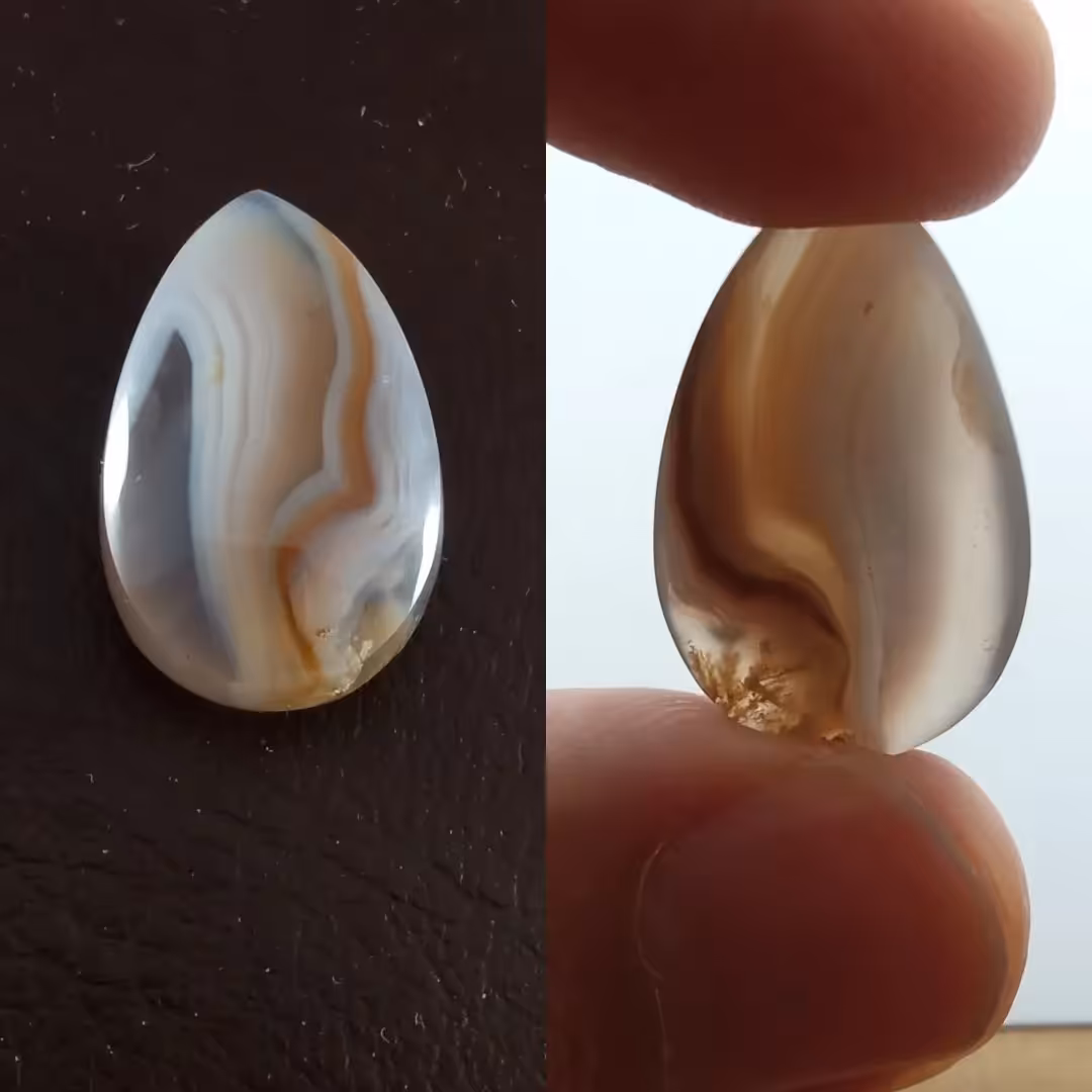 نگین اشک عقیق سلیمانی شجر دار بسیار زیبا مناسب گردن بند و انگشتر و...