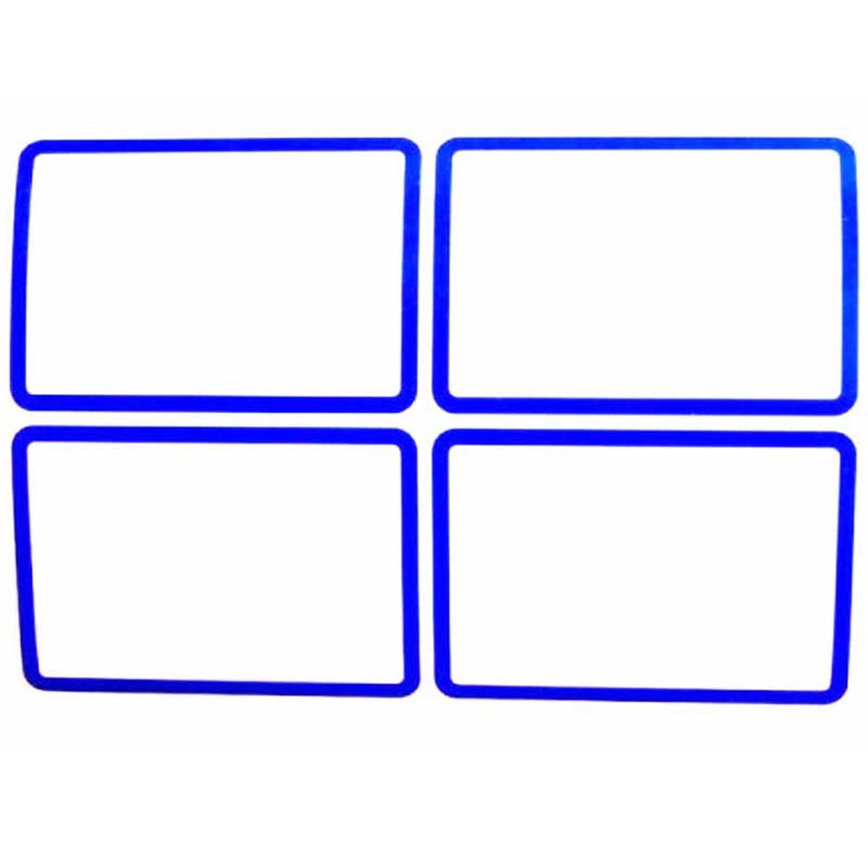 خرید برچسب اسم دور آبی بزرگ سایز 3.6 × 5.1 سانتی متر بسته 50 برگی