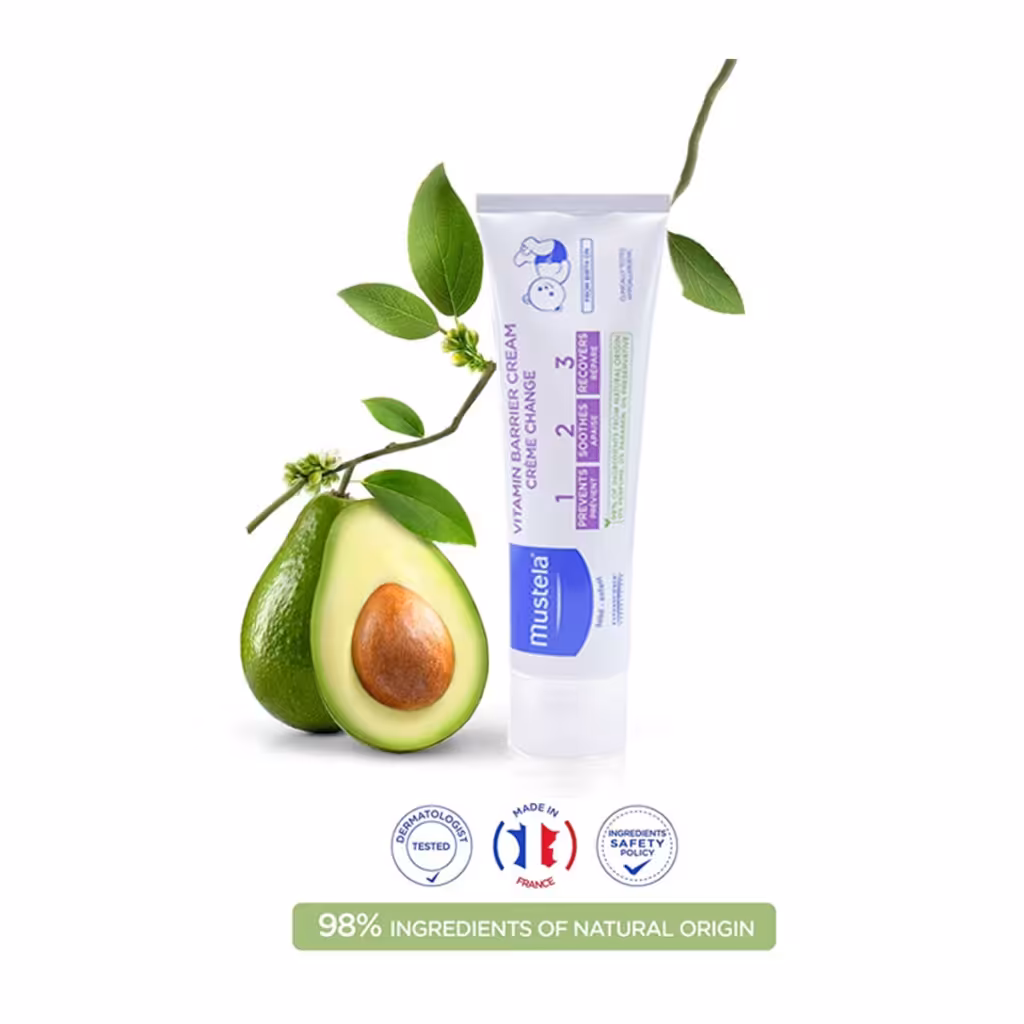 کرم سوختگی موستلا 123 ویتامین بریر 50 میلی لیتر 100% اورجینال فرانسه  mustela vitamin barrier cream 123