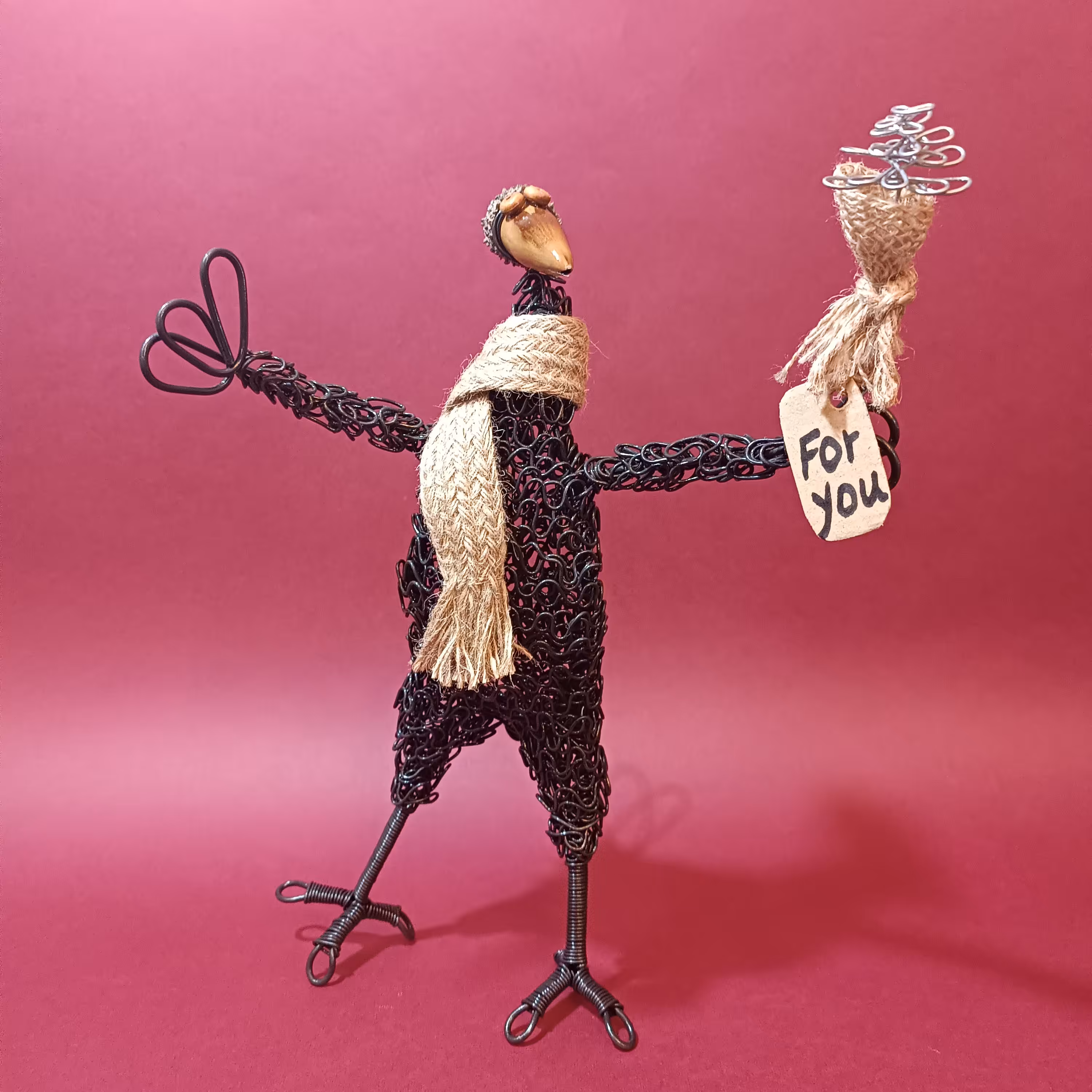 مجسمه دست ساز دکوری مفتولی کد اختصاصی 359   ساخت آرساما.