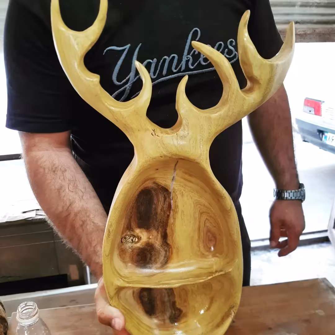 ظرف پذیرایی چوبی دستسازقابل شستشومناسب میوه شیرینی اجیل 