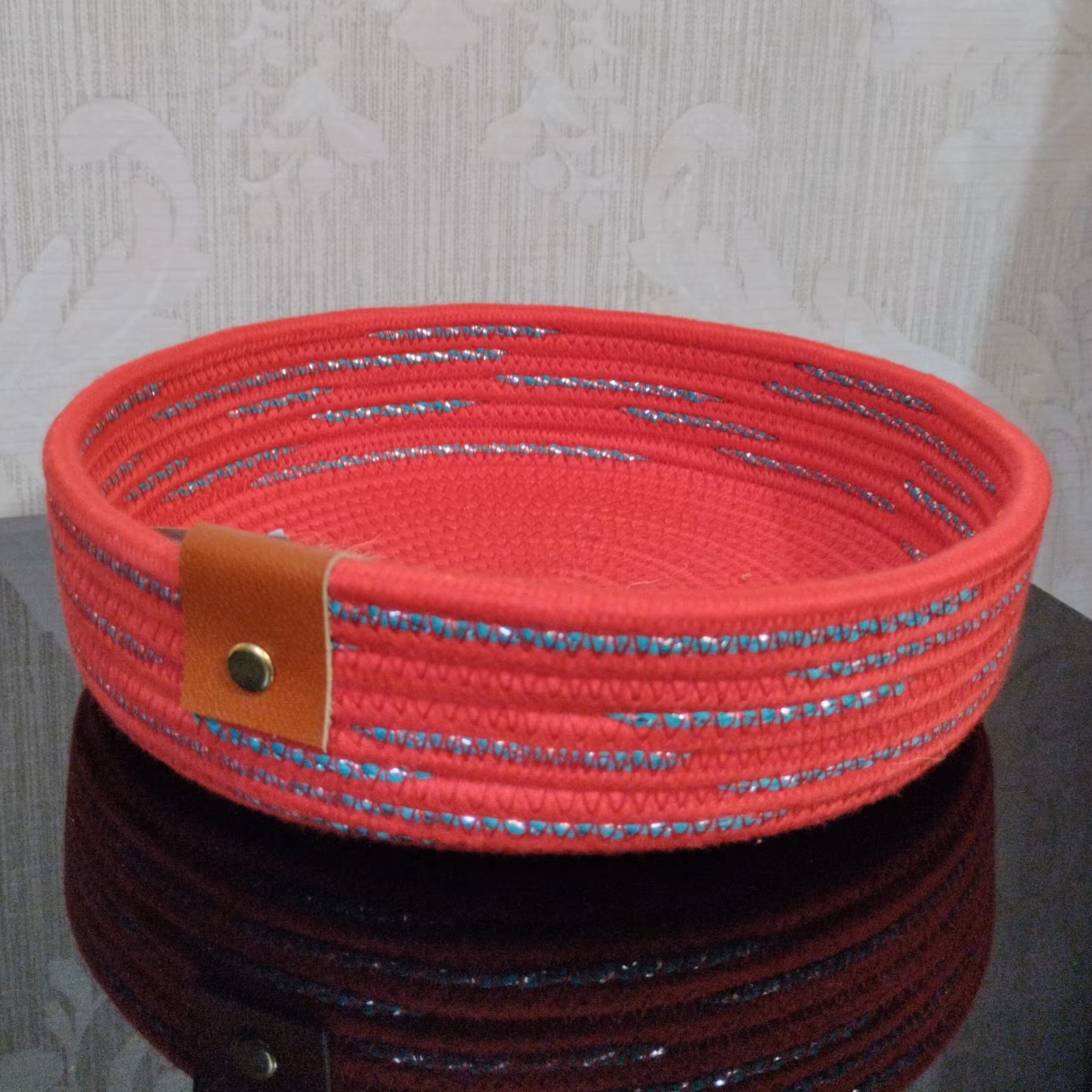 باکس یا سبد قیطان دوزی سایز شماره 3 دو رنگ