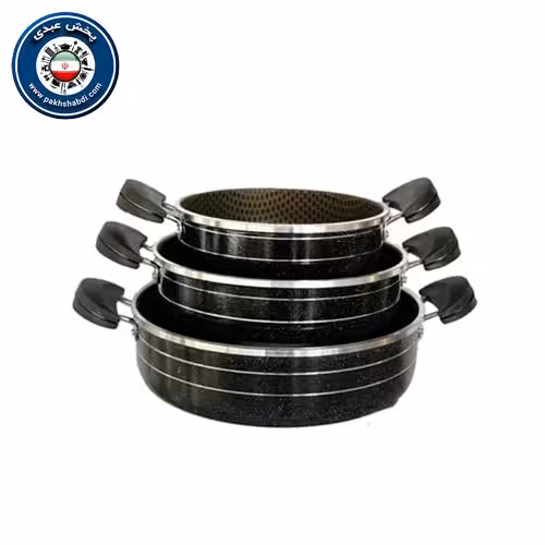 تابه سه عددی دو دسته طرح چدن