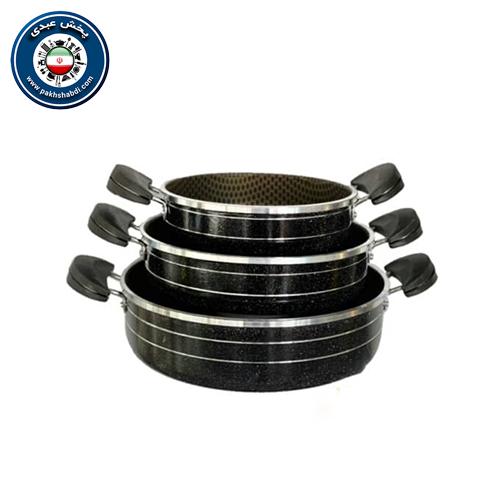 تابه سه عددی دو دسته طرح چدن