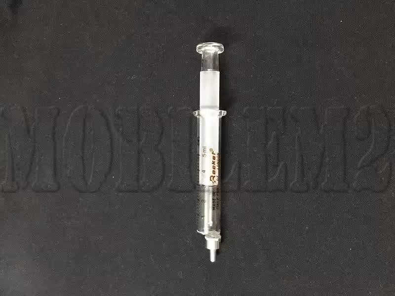 سرنگ شیشه ای ایتالیایی 5ml با سر فلزی