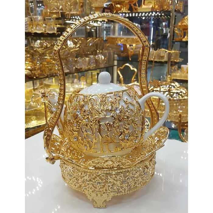 قوری وارمردار اماراتی آبکاری طلا