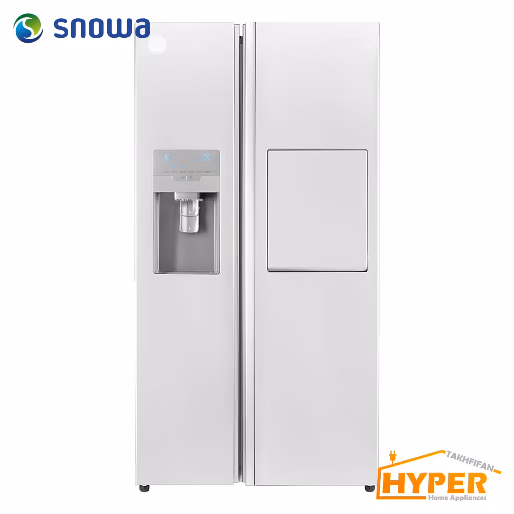 27یخچال فریزر ساید بای ساید اسنوا SN8-2350GW سفید متالیک