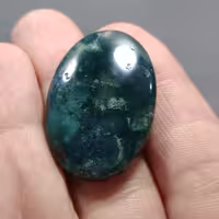 نگین سنگ شجر سبز منظره با وزن 6 و نیم گرم و ابعاد 3 در 2 سانتی متر کدn0064