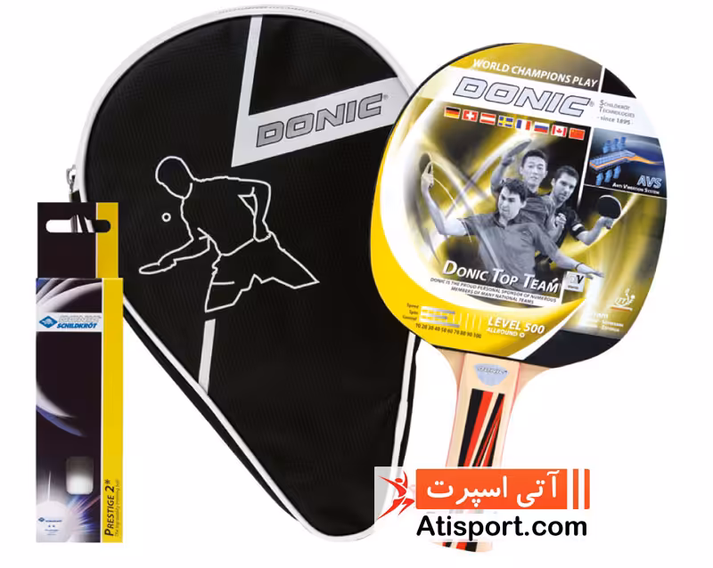 ست کامل راکت پینگ پنگ دونیک Top team 500