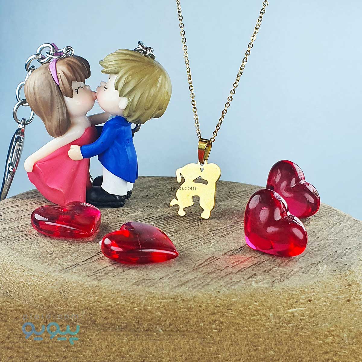 نیم ست گردنبند و گوشواره طرح زوج