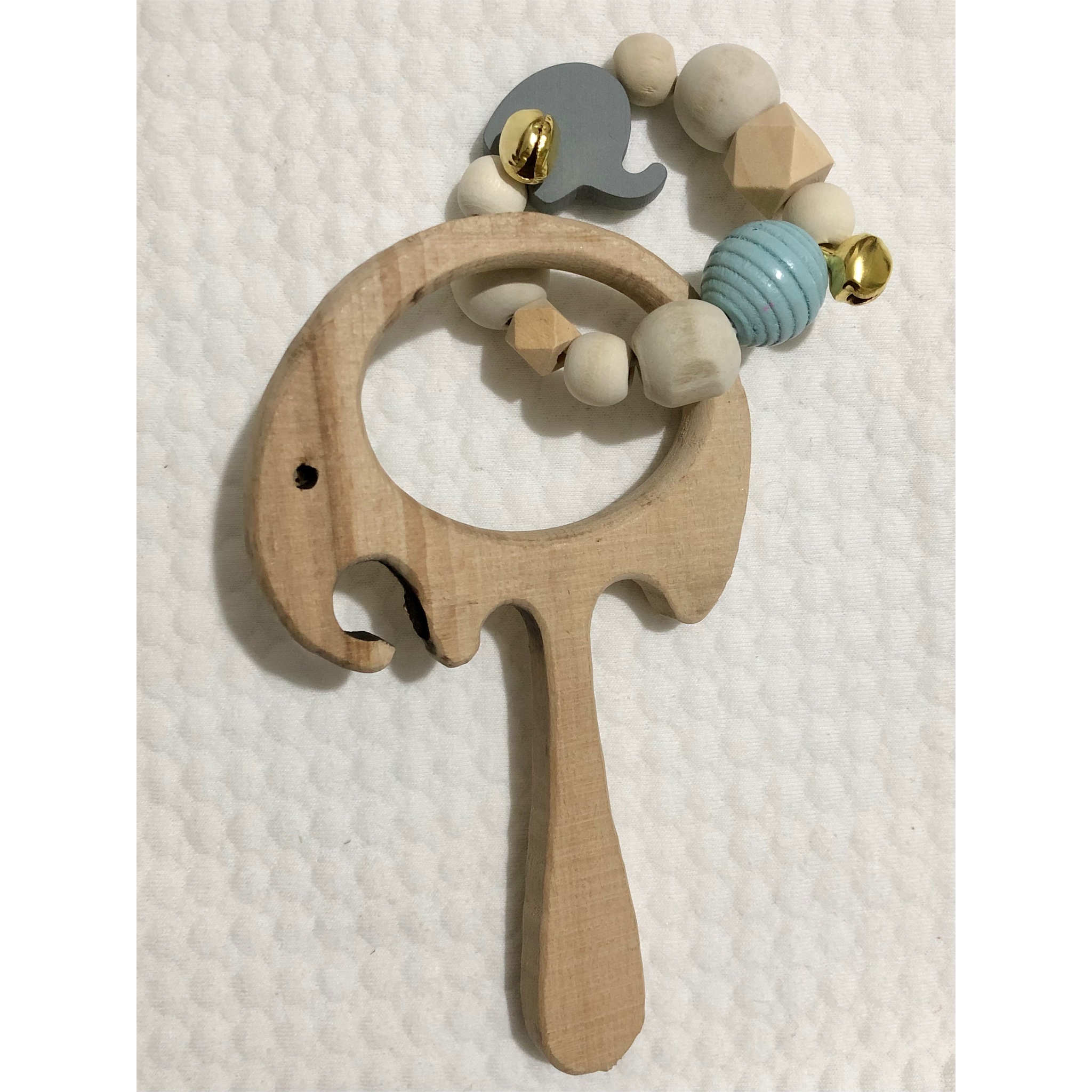 جغجغه چوبی طرح فیل زنگوله دار