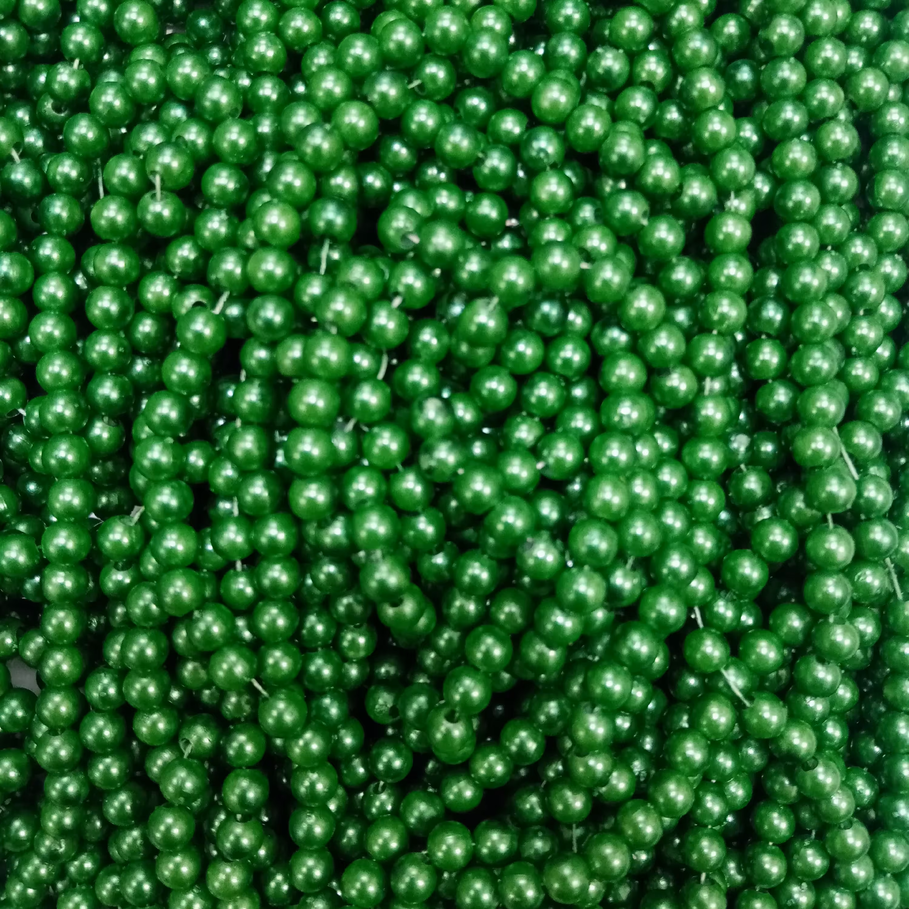 مروارید سبز پلاستیکی سایز 6