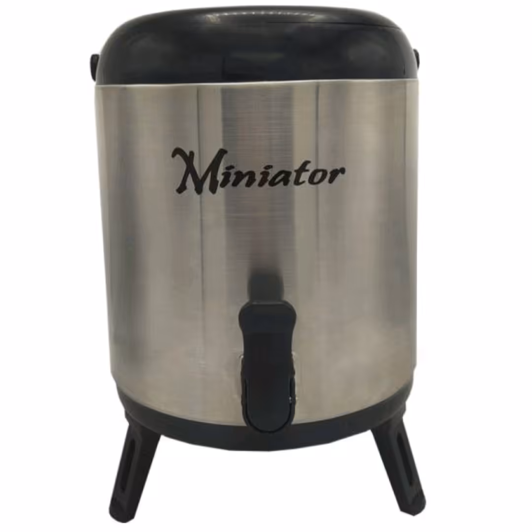 کلمن تمام استیل مینیاتور ظرفیت 6 لیتر رنگ استیل مشکی