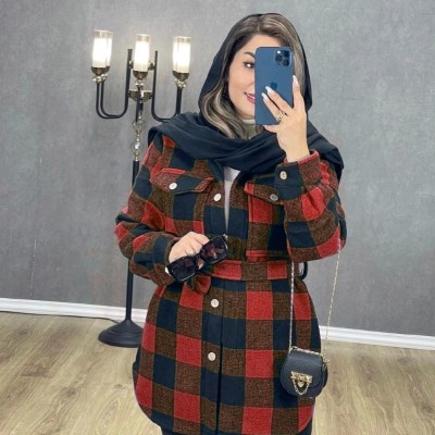 مانتو اسپرت زنانه پشمی مدل کتی