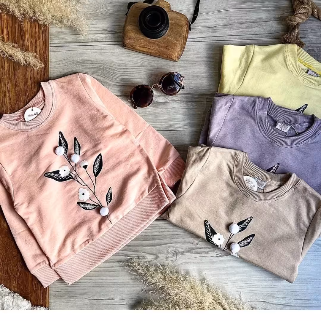 بلوز گل پنبه ای دخترانه 