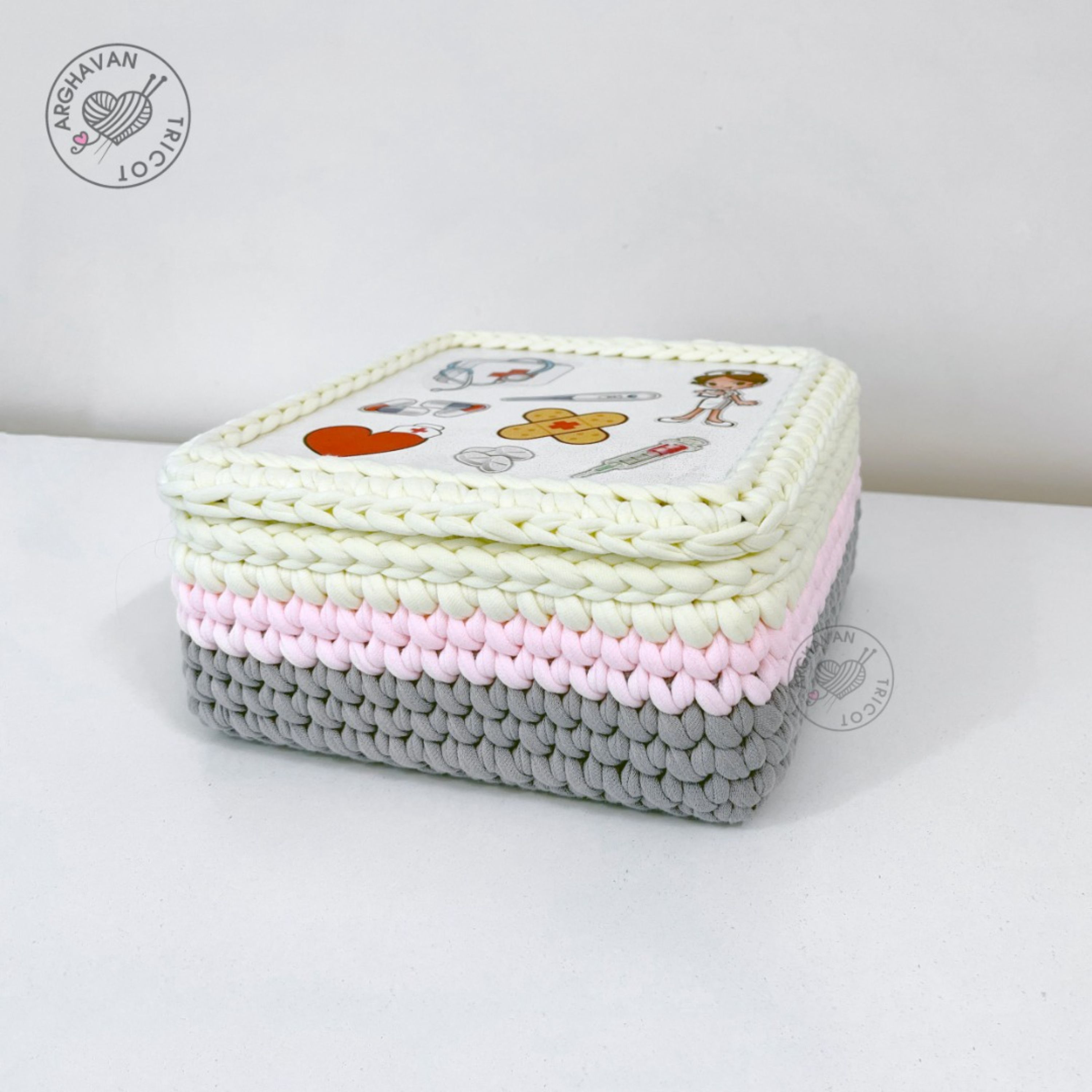 سبد پارتیشن دار جای دارو تریکویی