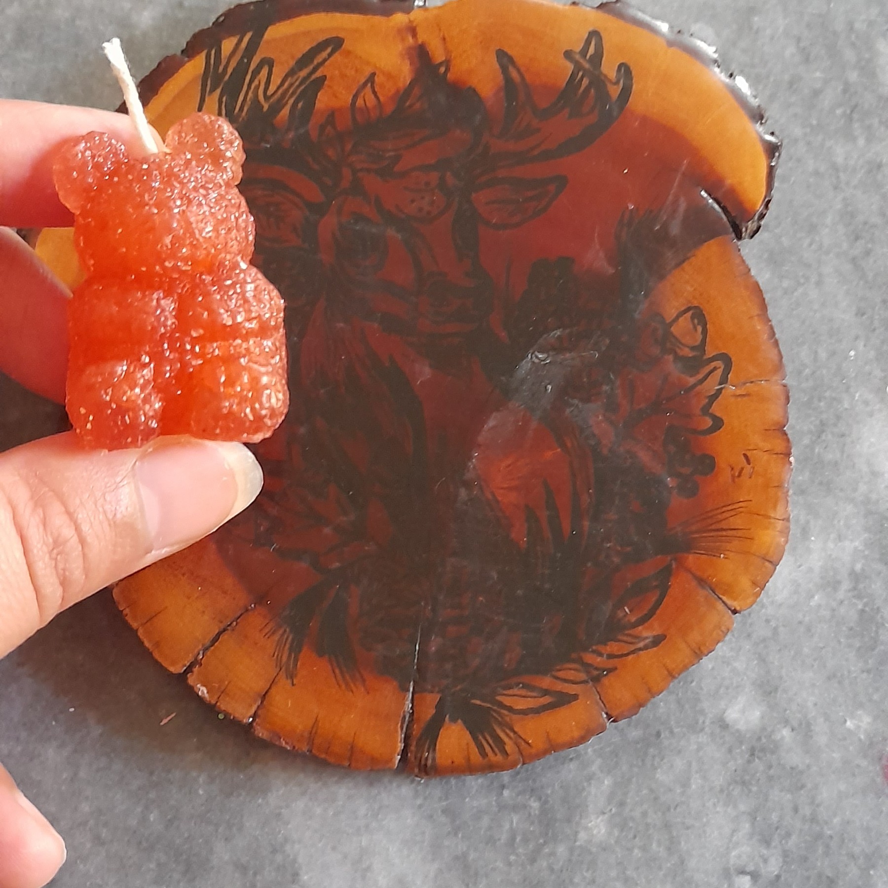 شمع خرس گل گلی ژله ای