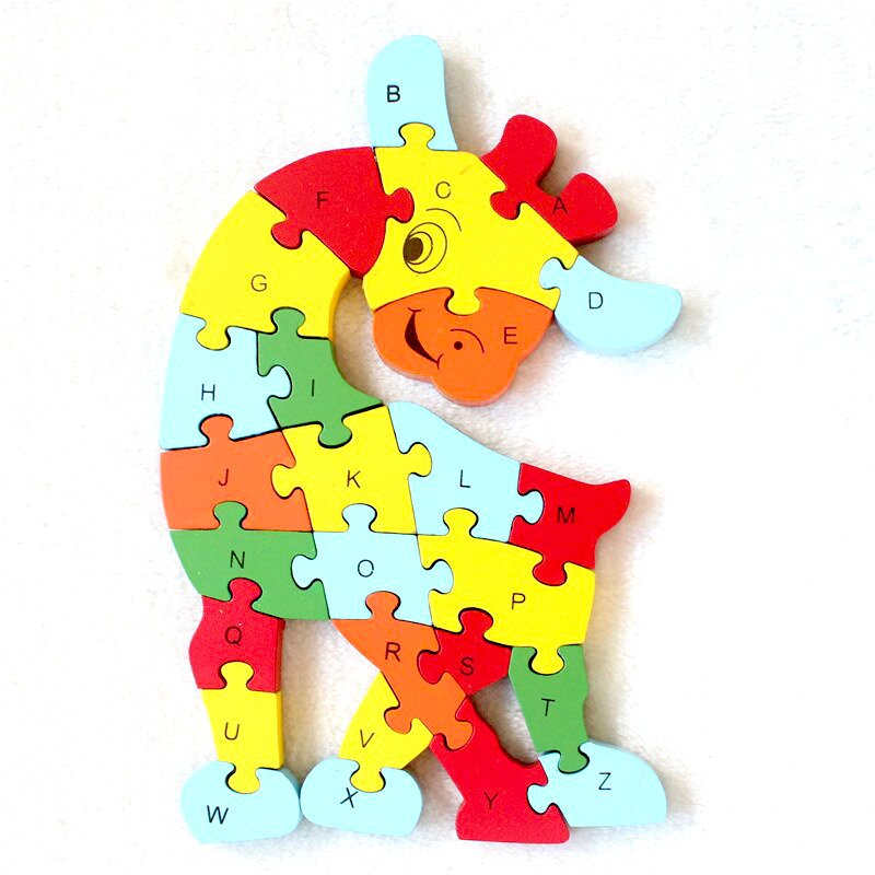 پازل چوبی آموزشی طرح زرافه مدل 7006