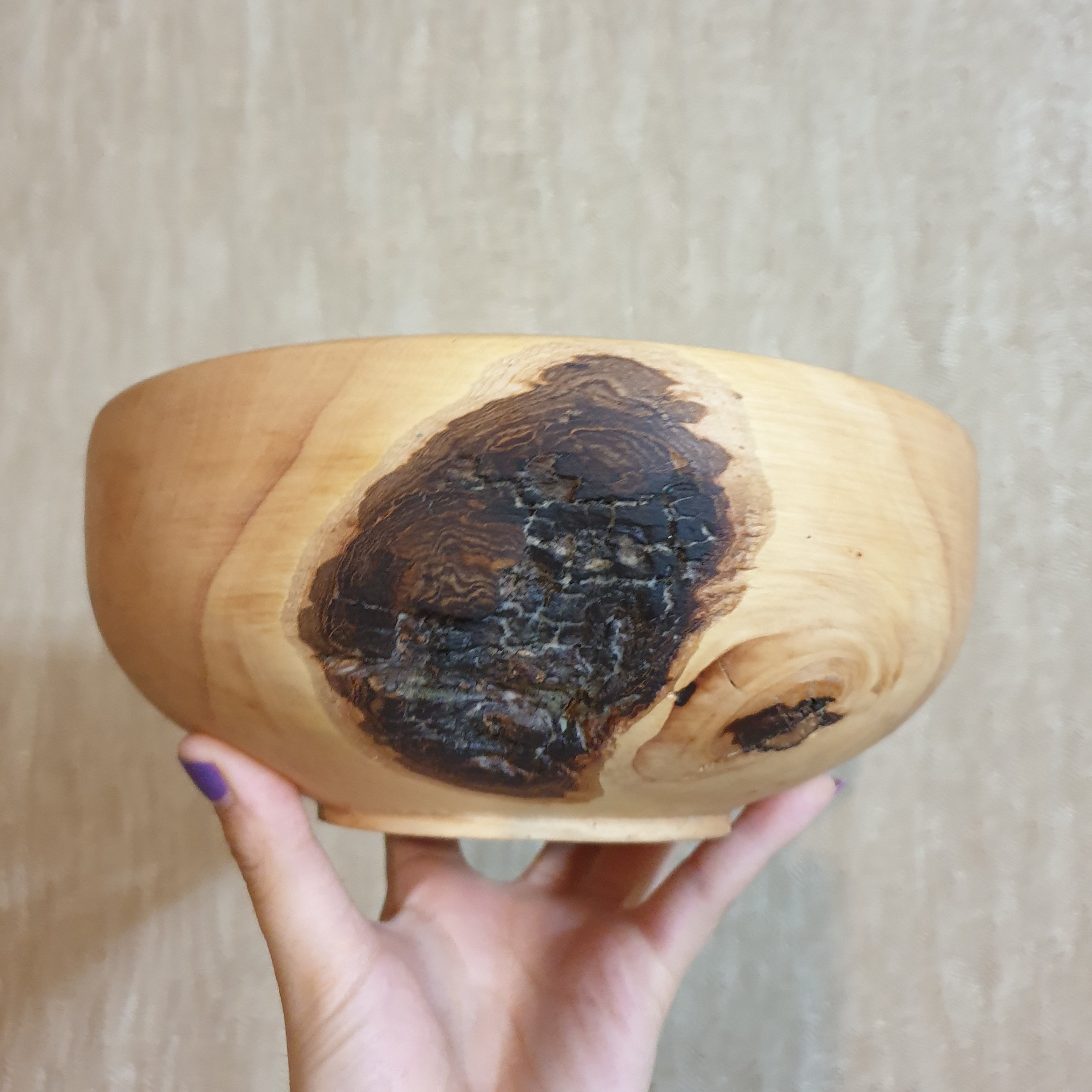 کاسه چوبی روستیک