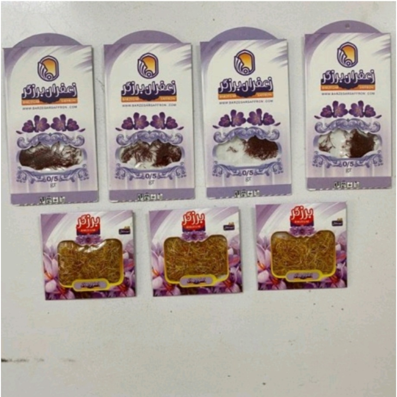 پک 7 عددی کنجه نیم مثقالی و زعفران نیم گرمی صادراتی آقای عطار