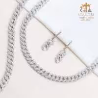 سرویس کارتیر نقره تمام نگین مشابه جواهر با روکش طلا عیار 925 کد 38024