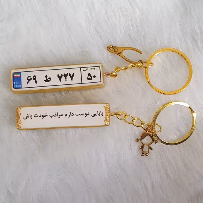 جاسوئیچی یا دسته کلید پلاک خودرو شما. از جنس رزین و قاب برنج .جاکلیدی.سرکلیدی