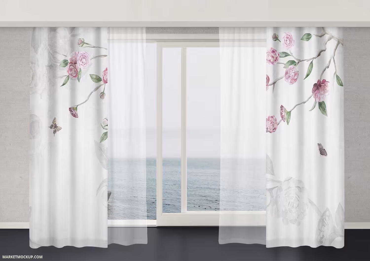 پرده تصویری گلهای بهاری