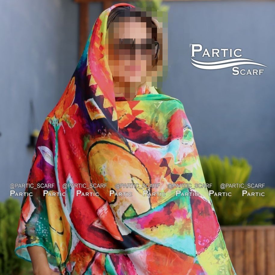روسری نخی رنگی
