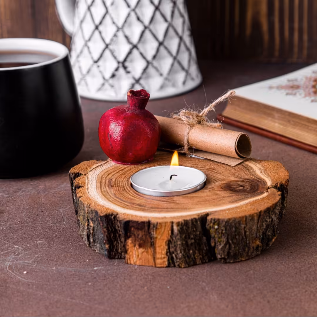 گیفت یلدا مدل جاشمعی و انار