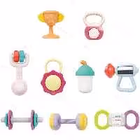 پک جغجغه دندان گیر 9 عددی طرح ورزشی هالی تویز Huile Toys