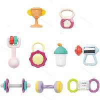 پک جغجغه دندان گیر 9 عددی طرح ورزشی هالی تویز Huile Toys