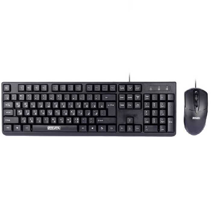 کیبورد و ماوس USB سادیتا مدل SKM-1301SADATA SKM-1301 USB Wired Keyboard And Mouse