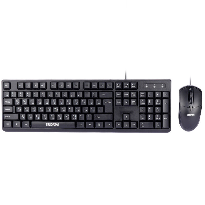 کیبورد و ماوس USB سادیتا مدل SKM-1301SADATA SKM-1301 USB Wired Keyboard And Mouse