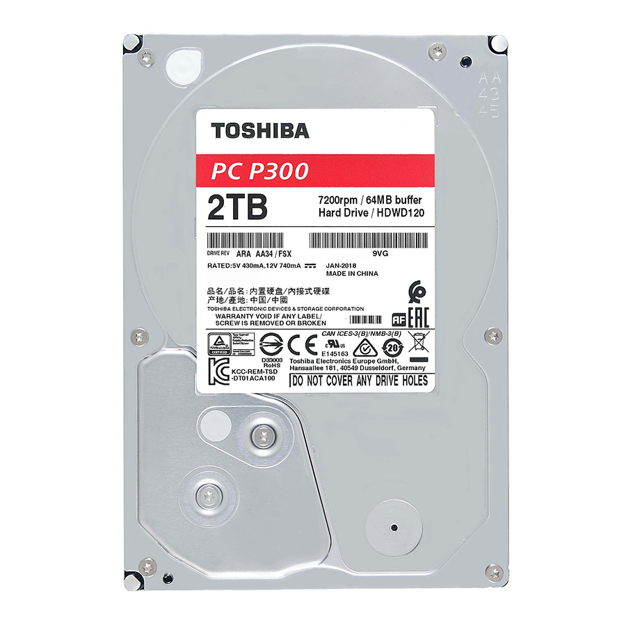 قیمت و خرید هارد اینترنال 2 ترابایت توشیبا مدل P300 | یاس ارتباط