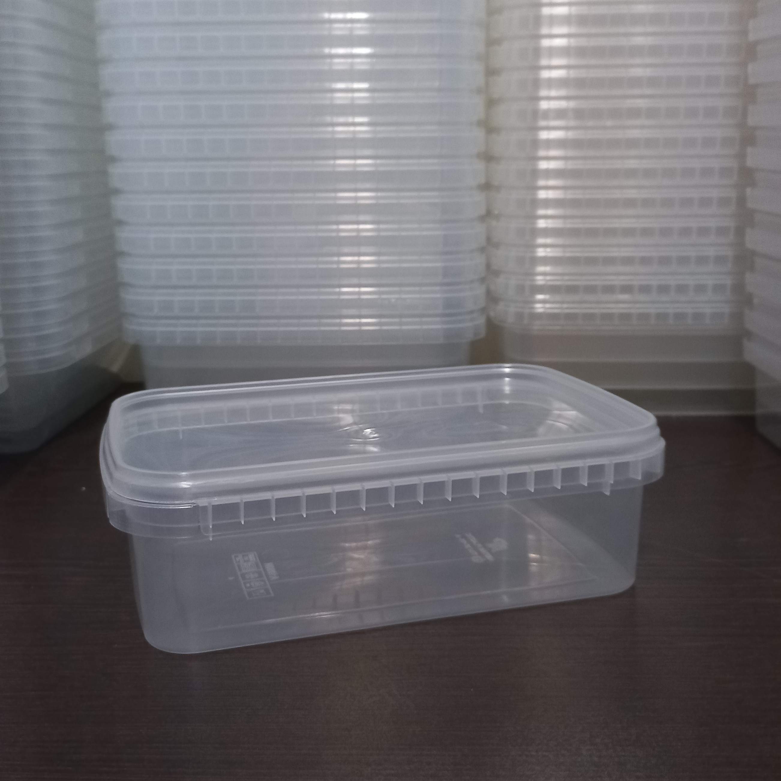 ظرف  نظم دهنده فریزر سایز 1000 سی سی،قابل استفاده در فریزر و ماکروفر،درب کیپ شونده و محکم