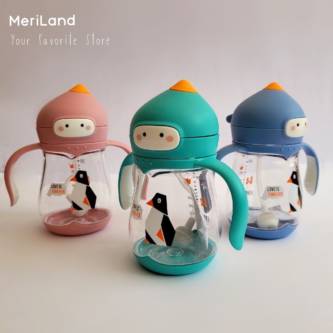 لیوان آبخوری نی دار 360 درجه با گنجایش 240 میل طرح پنگوئن رووکو Rovco