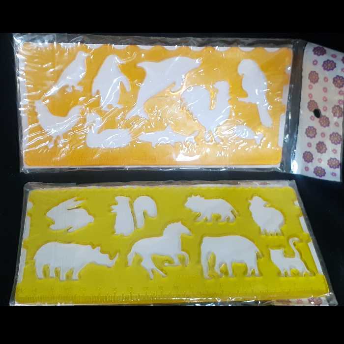 خط کش دو قلو طرح حیوانات