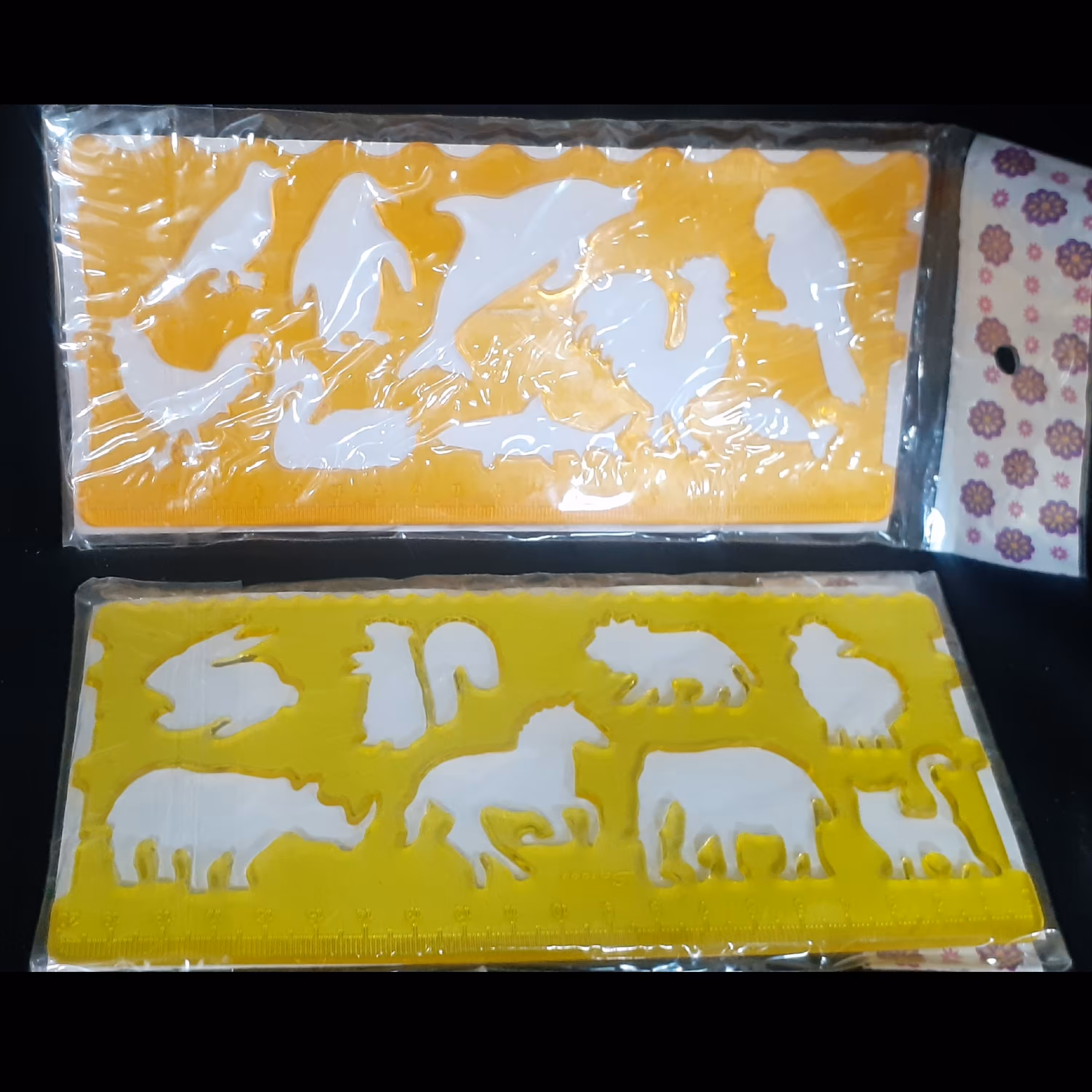 خط کش دو قلو طرح حیوانات