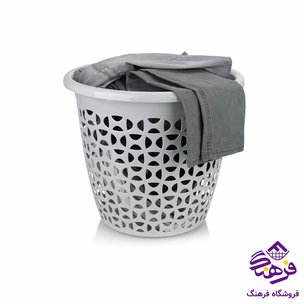 سبد رخت گرد سایز متوسط طرح مهرانا تسا