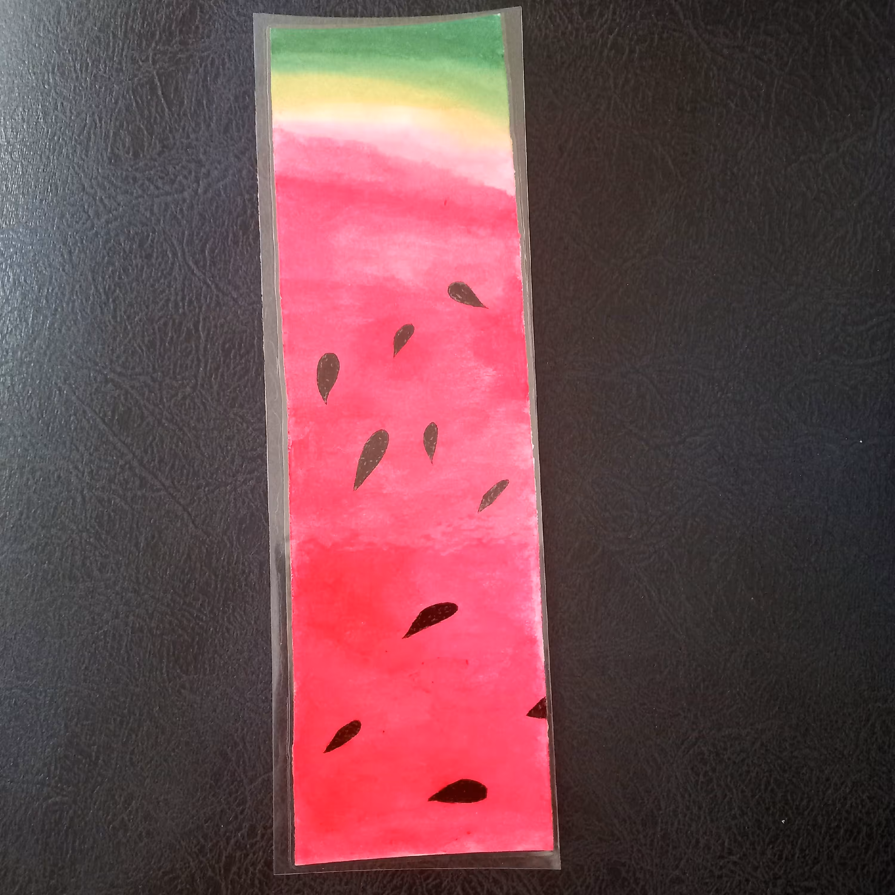 نشانگر کتاب نقاشی شده روی مقوا و لمینت شده طرح هندوانه