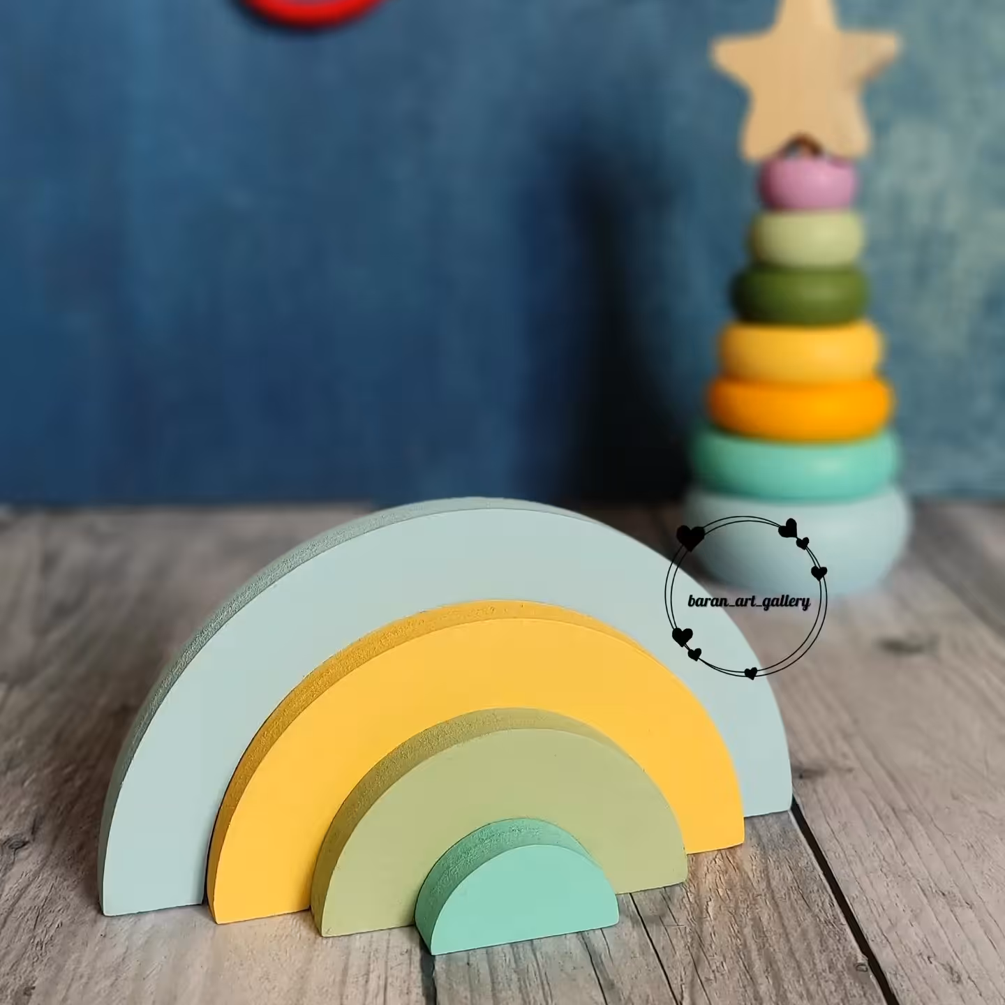 رنگین کمان چوبی چهار تکه