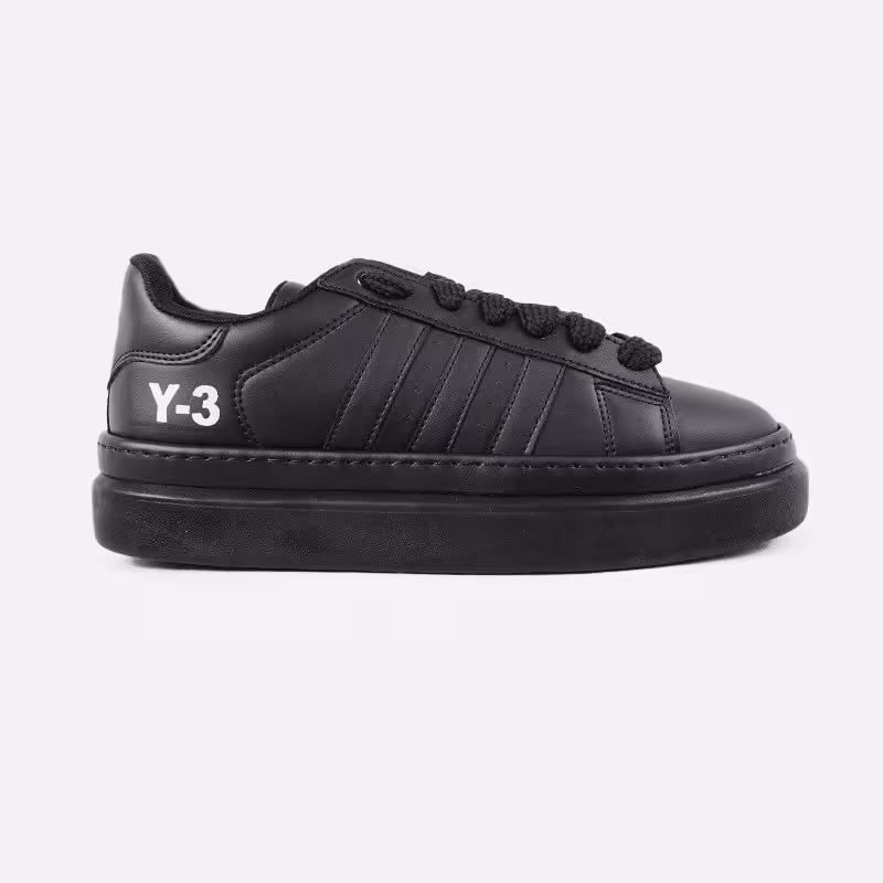 کفش کتانی کژوال تمام مشکی مردانه Y-3 مدل 2048