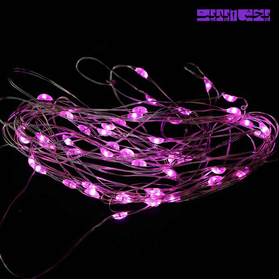 ریسه مفتولی باتری خور صورتی 5 متری