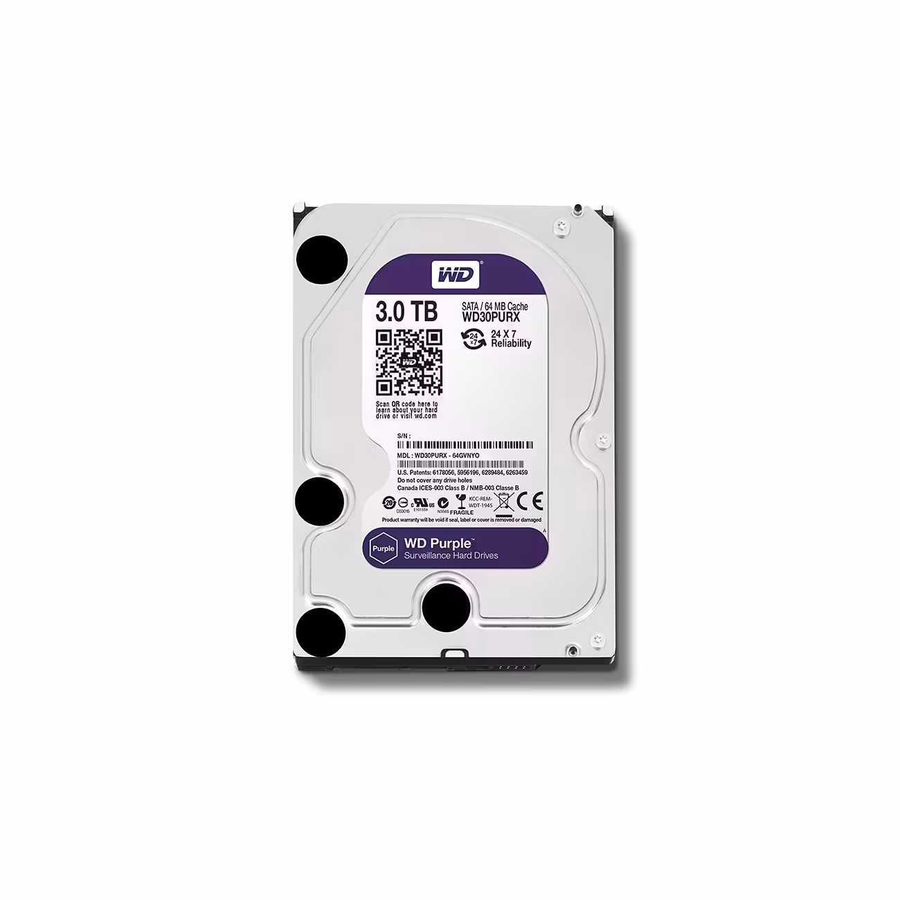 هارد دیسک اینترنال وسترن 3T Purple WD