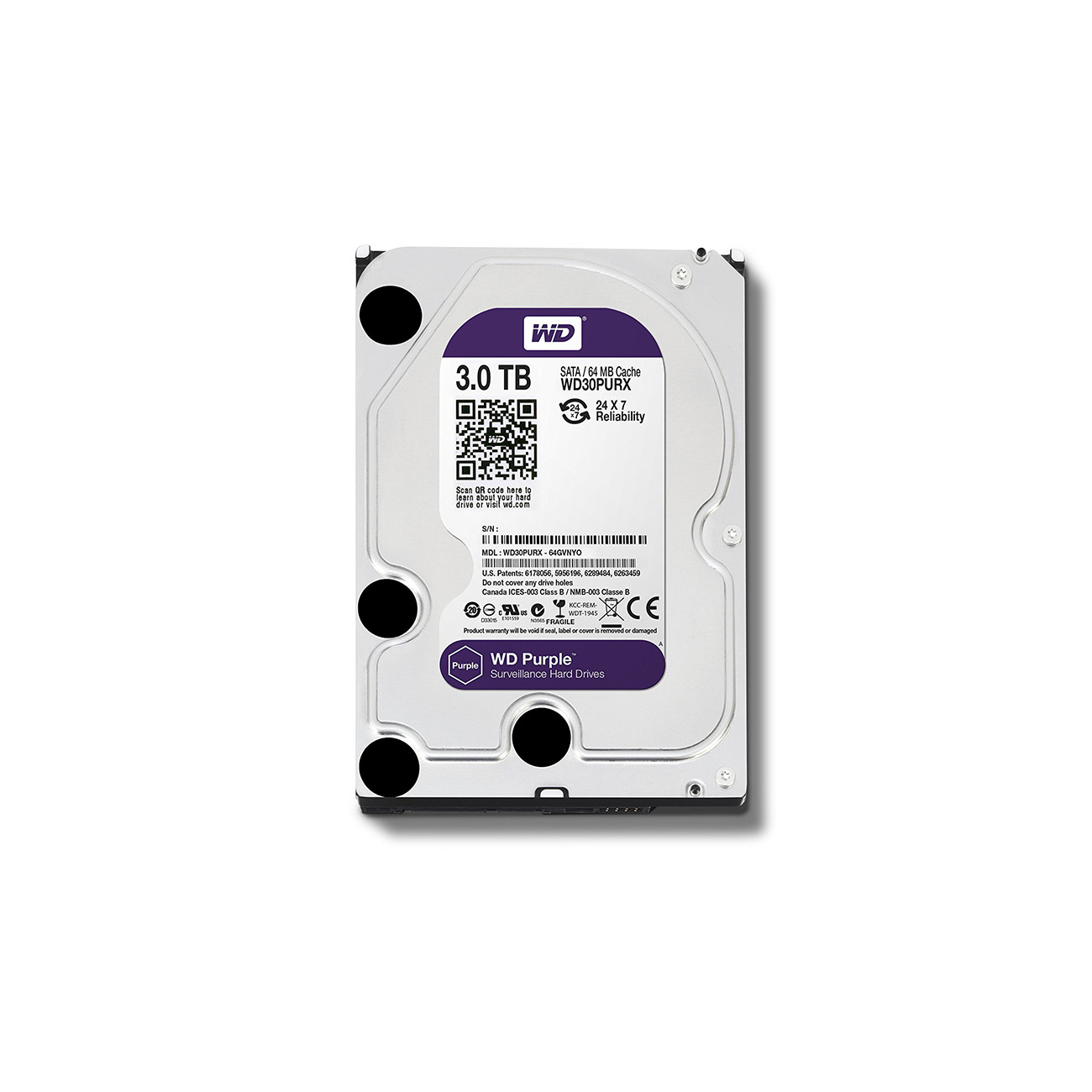 هارد دیسک اینترنال وسترن 3T Purple WD