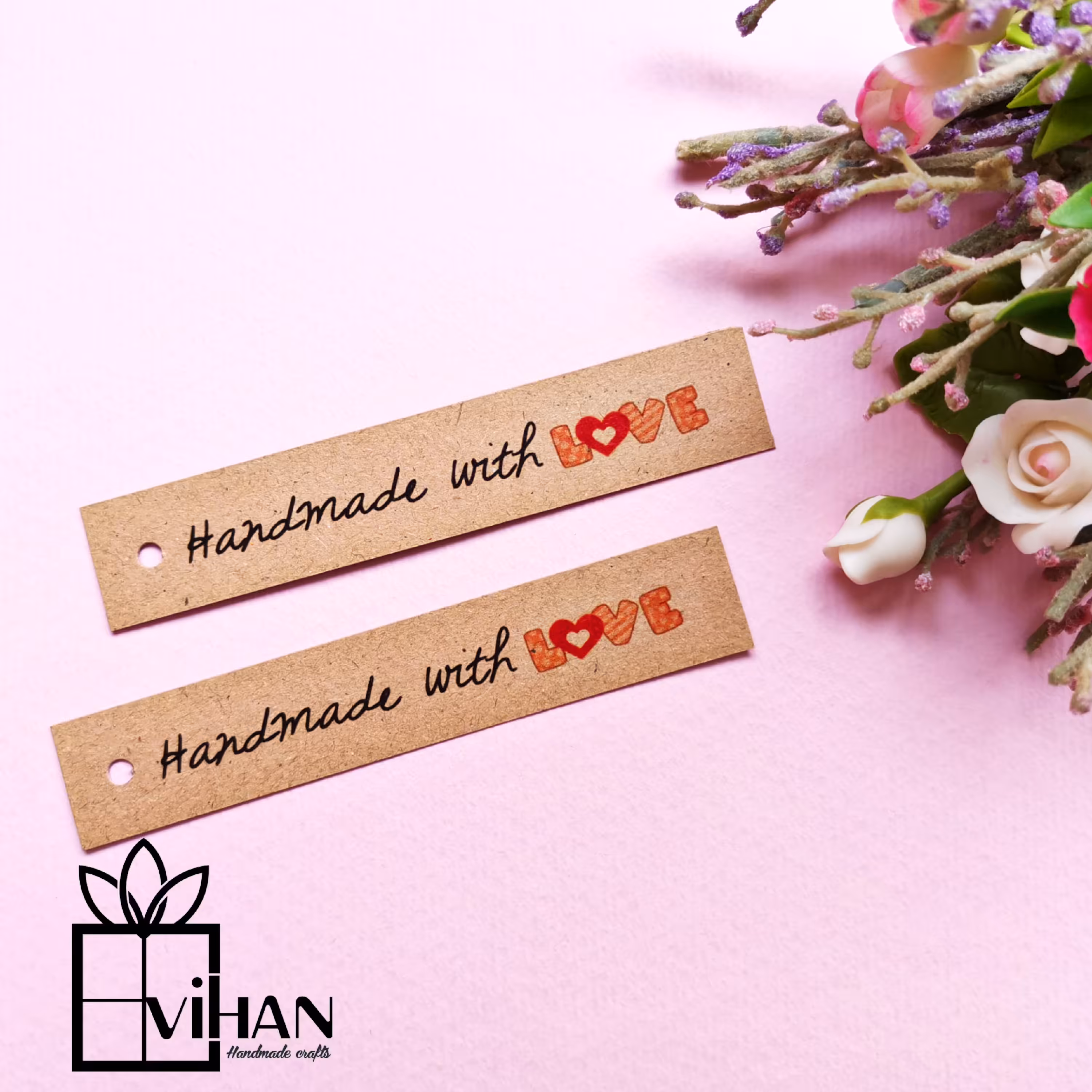 تگ نواری مقوایی کرافت برای بسته بندی محصولولات بسته 10 تا ئی 