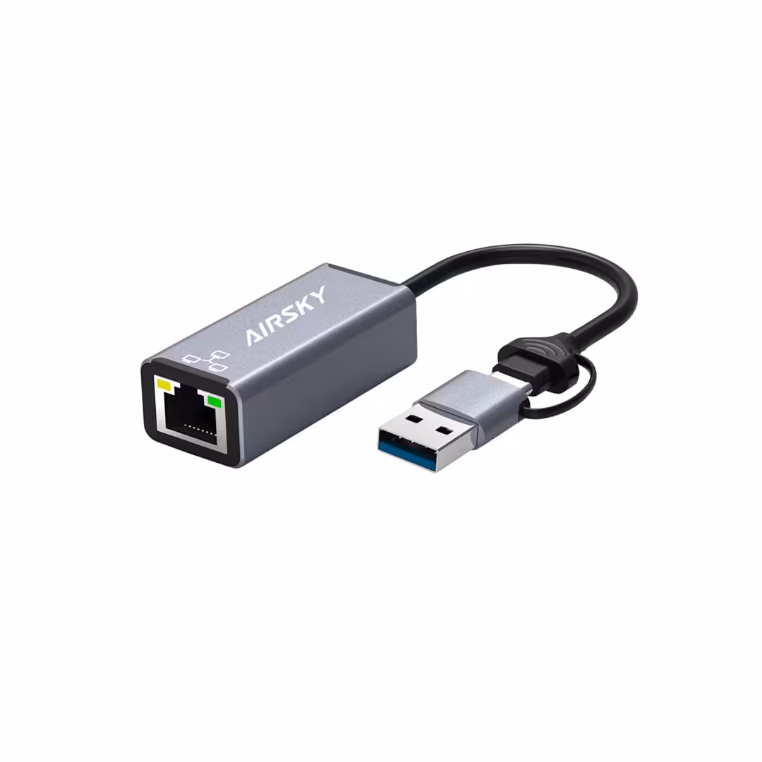 تبدل USB/USB-C به RJ45 LAN ایراسکای مدل Airsky HC-72S