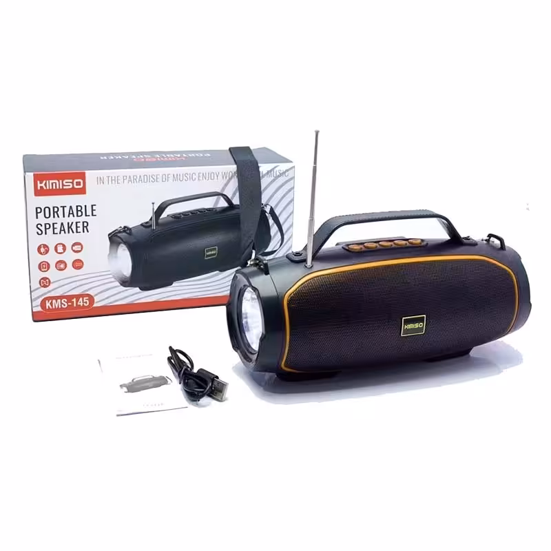 اسپیکر شارژی و بلوتوثی وچراغ قوه دار  کیمیسو Kimiso KMS-145