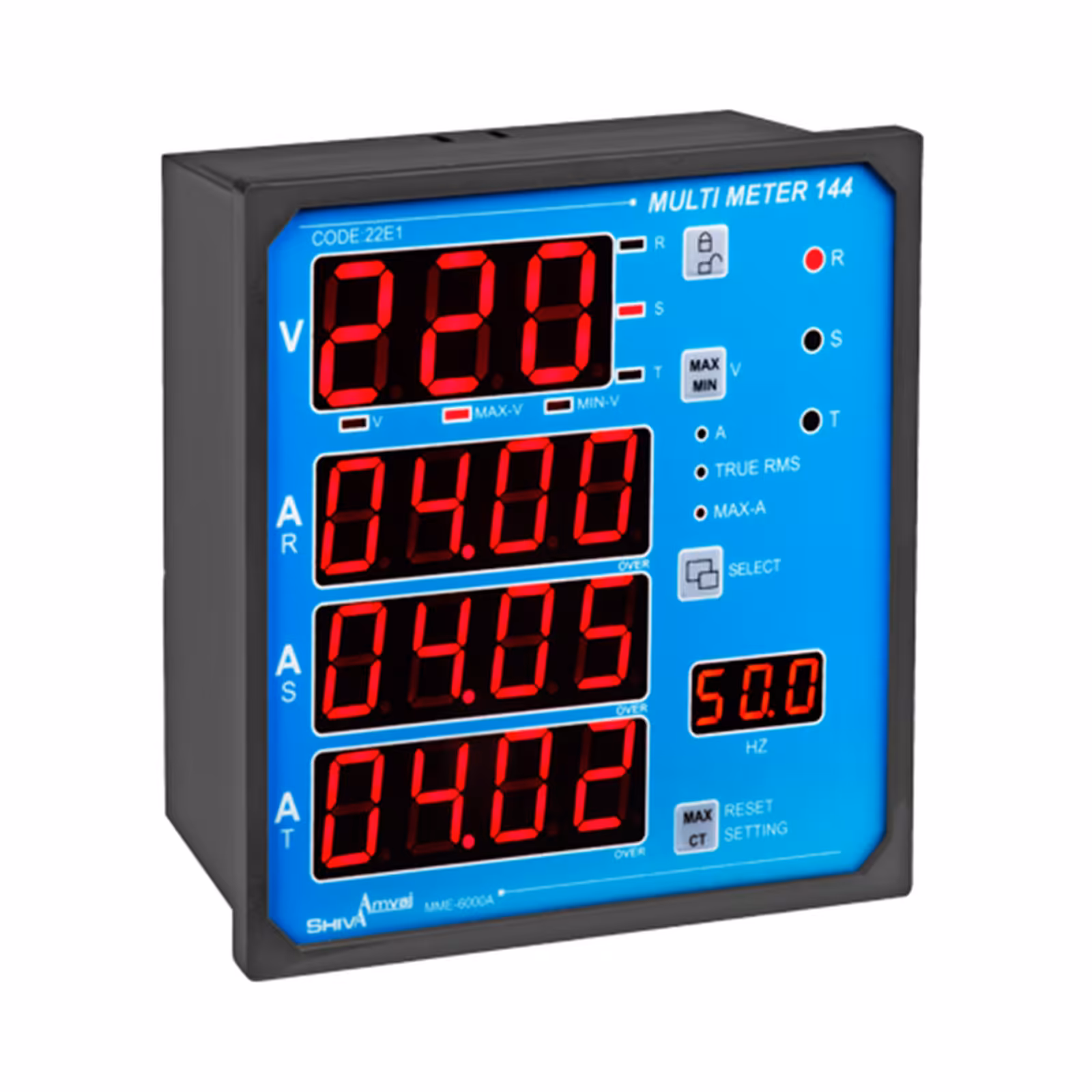 مولتی متر 144 مدل mme-6000a برند شیوا امواج برق صنعتی شیراز