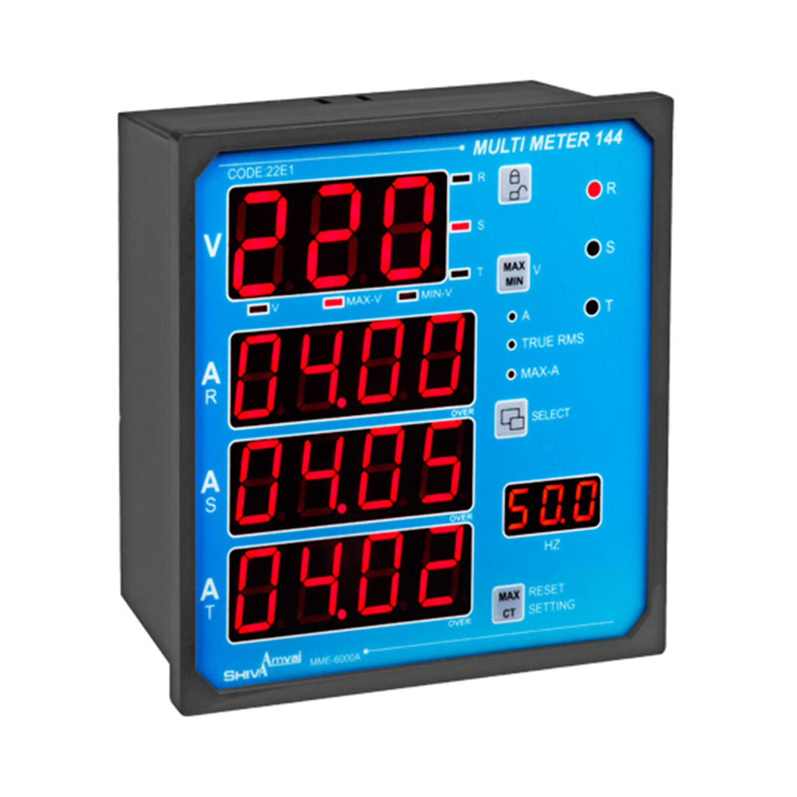 مولتی متر 144 مدل mme-6000a برند شیوا امواج برق صنعتی شیراز